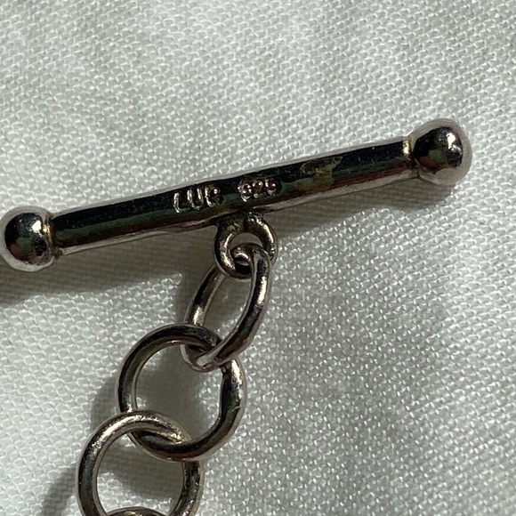 VINTAGE Lucas Lameth Abalone Shell Clasp Bracelet Blue Green sterling silver - Picture 7 of 10